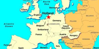 Mapa Holanda europako