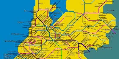Tren mapa Holanda